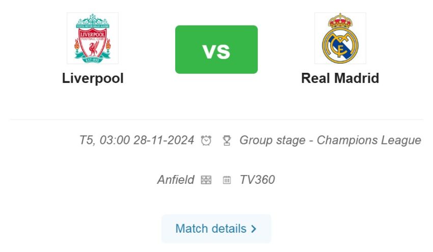 Prediksi Liverpool vs Real Madrid (pukul 3:00, 28 November): Tim tamu akan mendapatkan poin?